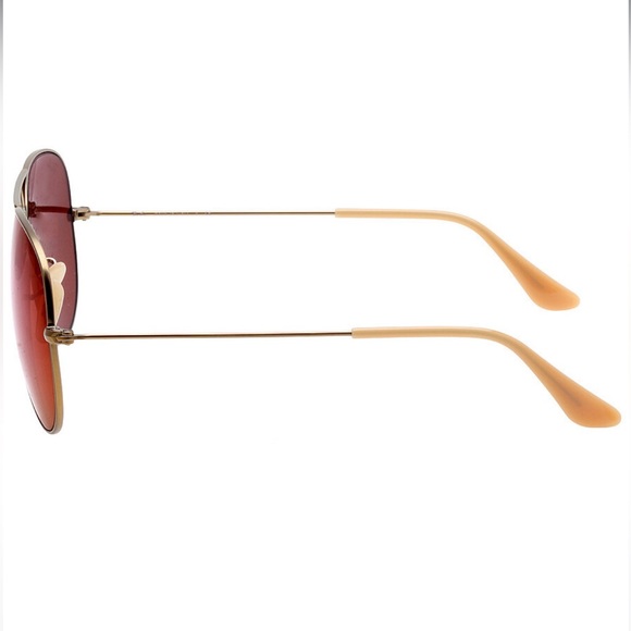 NEW Ray Ban Aviator Orange Red Mirrored Sunglasses - Picture 5 of 9